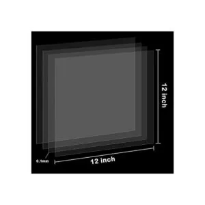 25 hojas de plantilla en blanco transparente de 4 mil de_3