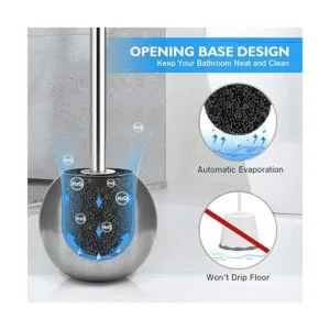 IXO Cepillo de inodoro y soporte para inodoro 2 unidades_5