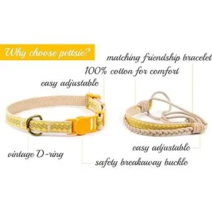 Pettsie Collar de gato de gatito pulsera de seguridad y_3