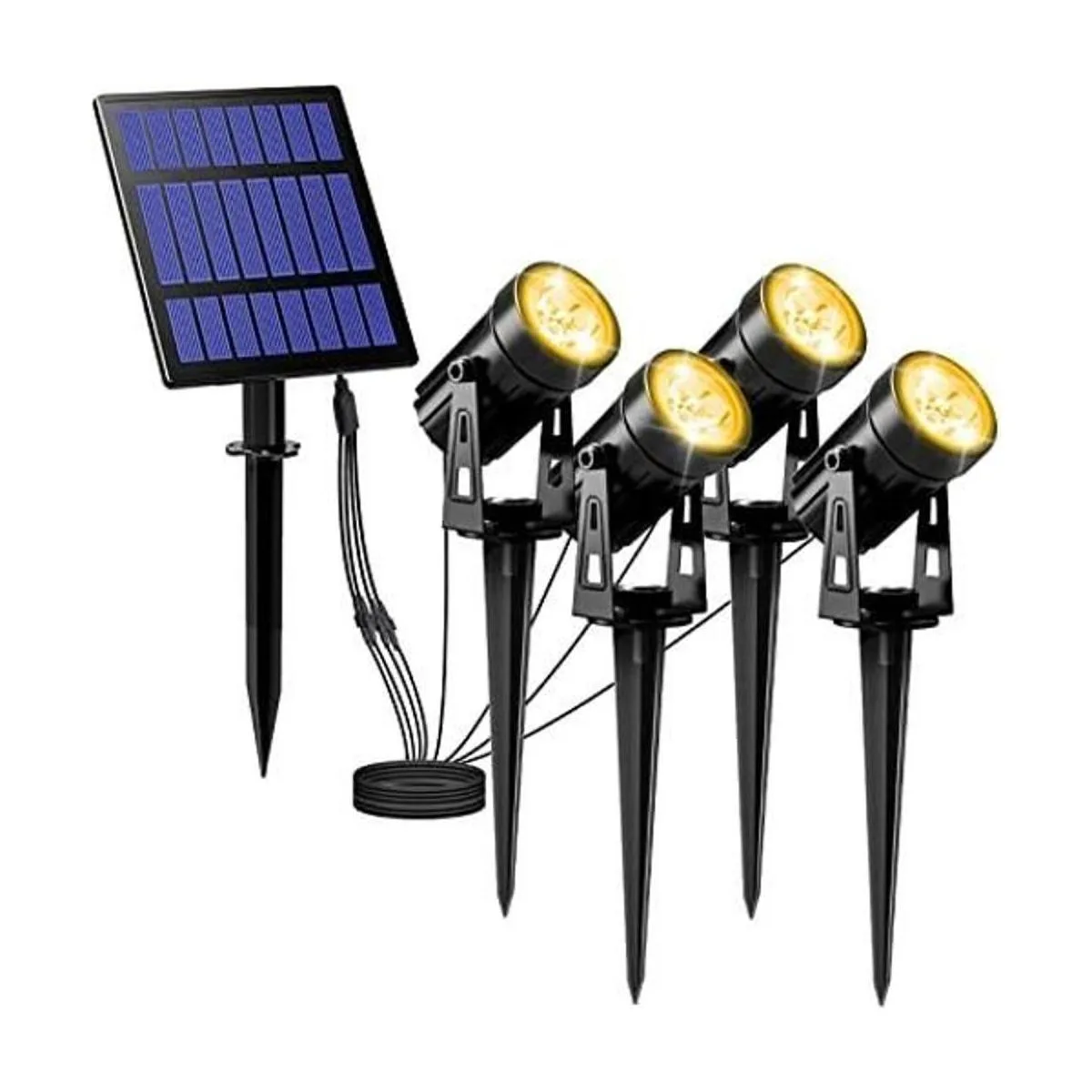 TSUNUS Foco solar para jardín al aire libre 4 en 1_1