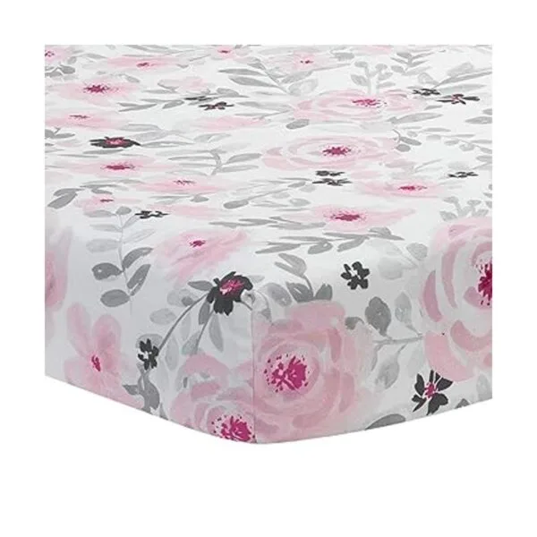 Bedtime Originals Juego de ropa de cama floral de 3 piezas_6