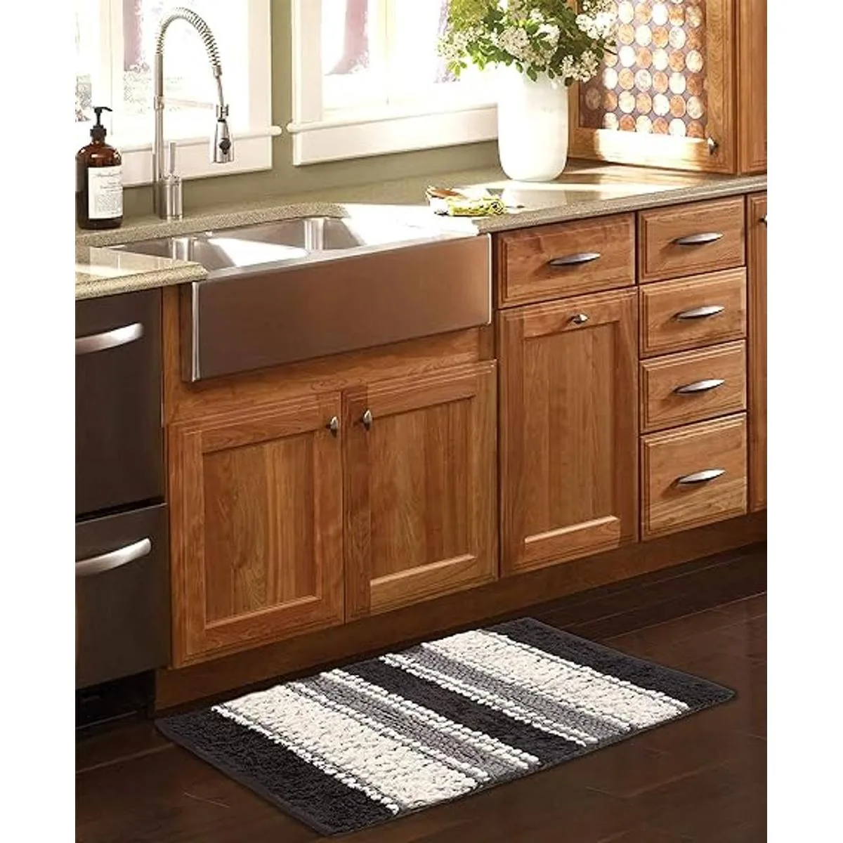 Alfombras de baño de felpilla extra suaves y absorbentes_3