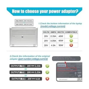 Cargador Lenovo de 65 W para Lenovo ThinkPad X1 X270 X240_3