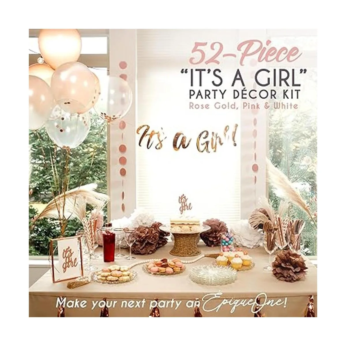 Kit de decoración de baby shower para niña de Epiqueone_2