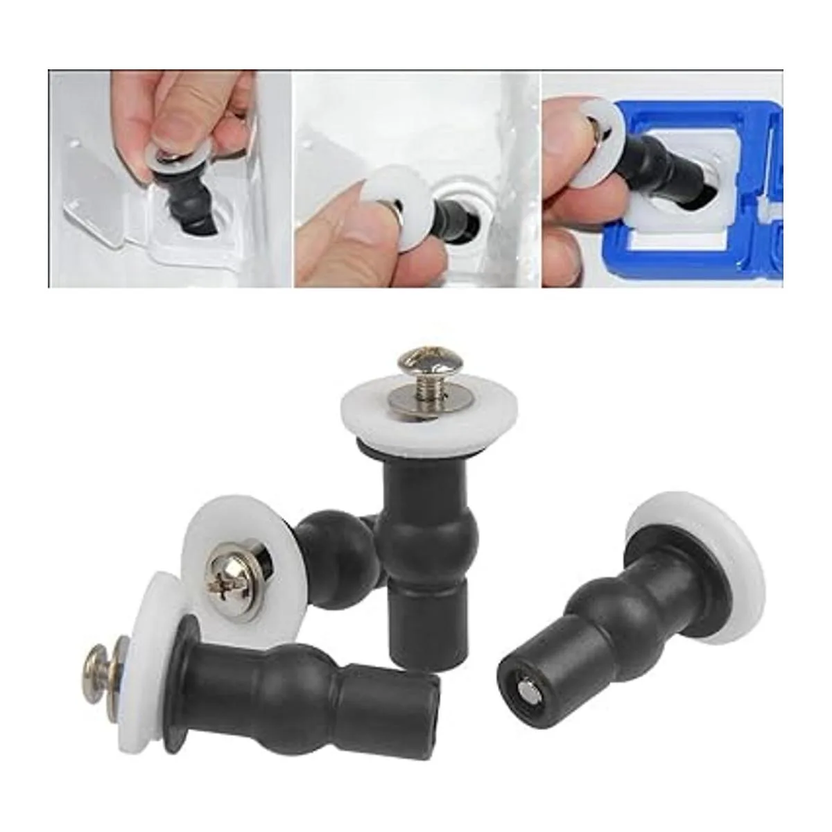 FOCCTS Juego de 4 tornillos de bisagras para asiento de