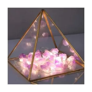 Guirnalda de luces decorativas de amatista natural_3