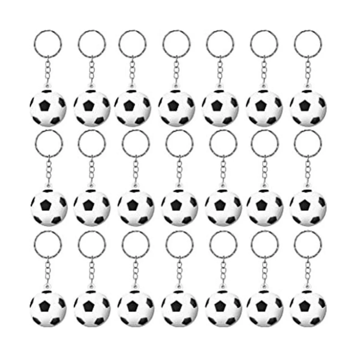 Paquete de 30 llaveros de fútbol pelota de estrés_1
