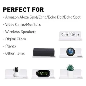 OAPRIRE Juego de 2 estantes flotantes blancos montados en_5