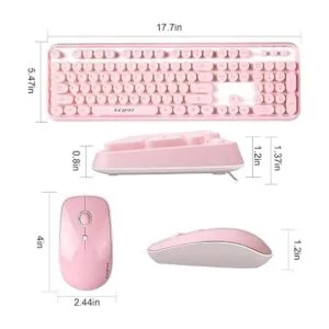 Combo de teclado inalámbrico rosa combo de teclado y_2