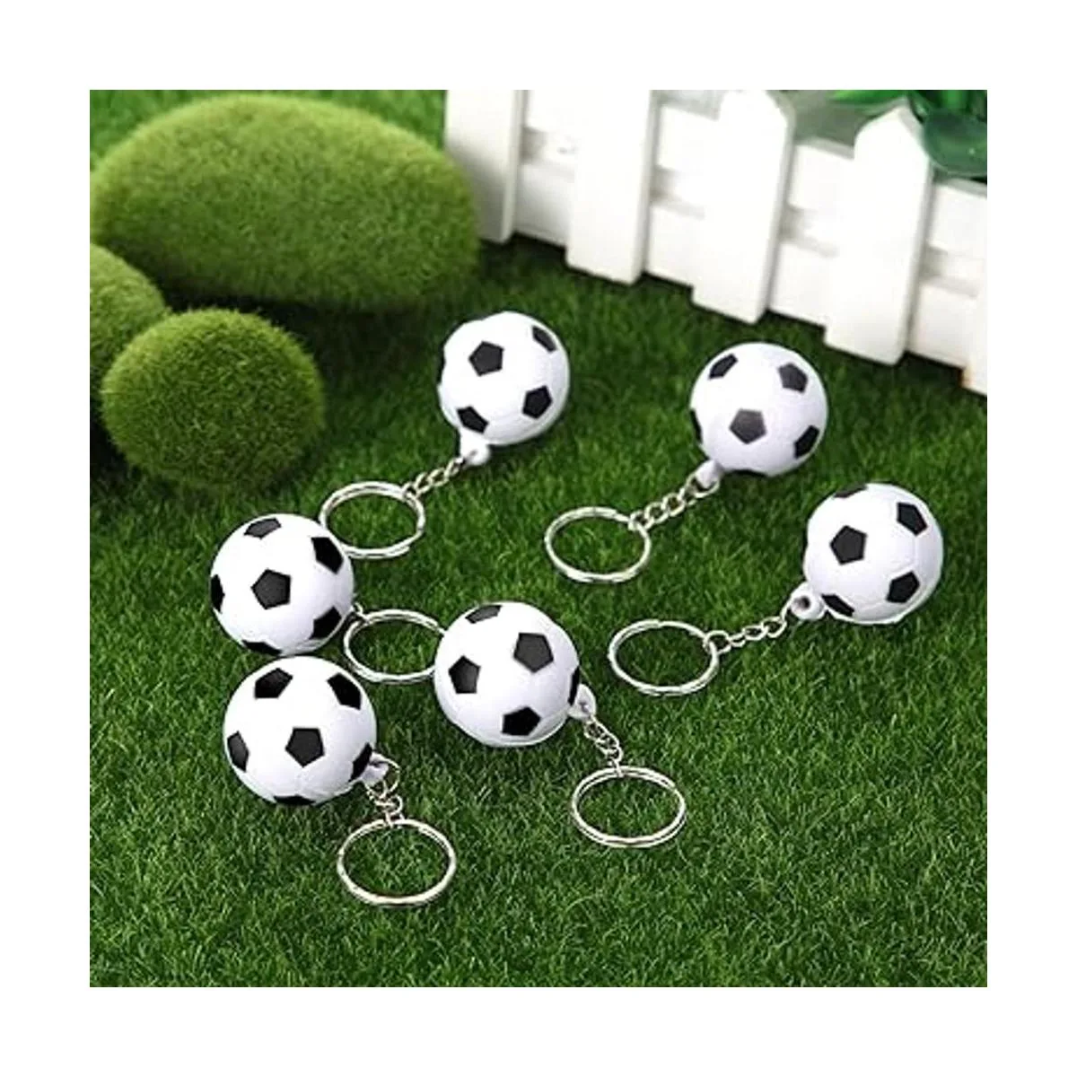 Paquete de 30 llaveros de fútbol pelota de estrés_3