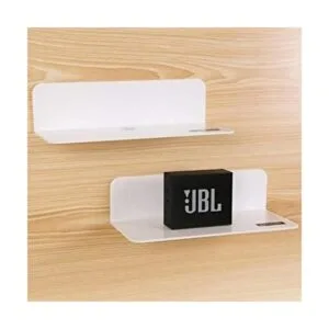 OAPRIRE Juego de 2 estantes flotantes blancos montados en_1