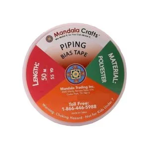 Mandala Crafts Ribete largo plateado de 55 yardas con_3