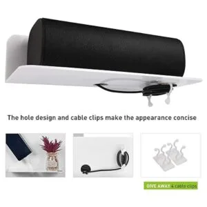 OAPRIRE Juego de 2 estantes flotantes blancos montados en_4