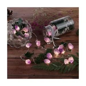Guirnalda de luces decorativas de amatista natural_4