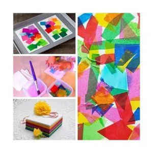 Exquiss 3400 hojas de papel de seda cuadrados de 2_4