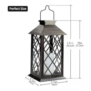 SHYMERY Linterna solar faroles colgantes de jardín al_2
