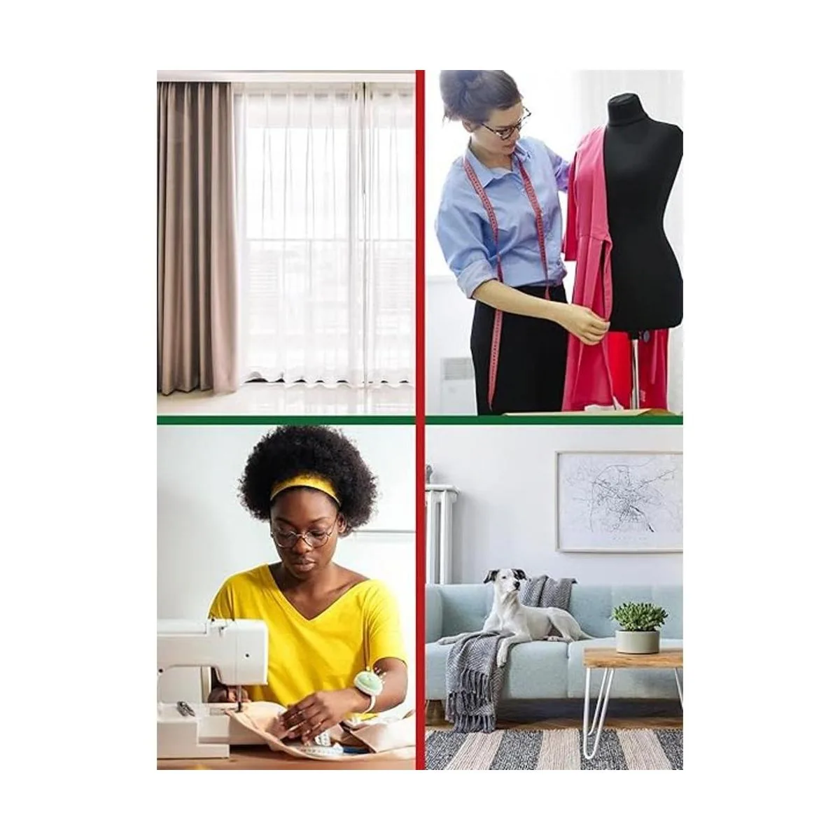 Mandala Crafts Ribete largo plateado de 55 yardas con_4