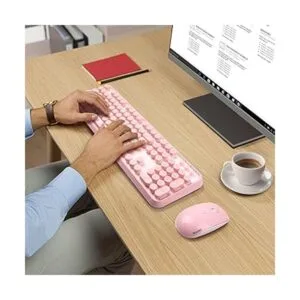 Combo de teclado inalámbrico rosa combo de teclado y_5