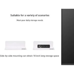 OAPRIRE Juego de 2 estantes flotantes blancos montados en_3