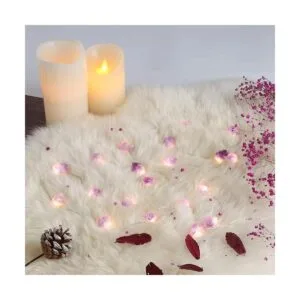 Guirnalda de luces decorativas de amatista natural_5