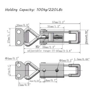 CUKAYO 2 abrazaderas de cierre de palanca 4001 cierres_5