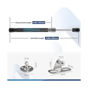 Amortiguadores de gas de 10 pulgadas 45 N10 libras para_3
