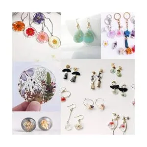 Suhome Paquete de 73 moldes de resina para pendientes de