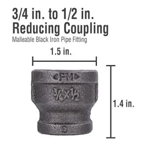 Acoplamiento reductor industrial maleable de hierro