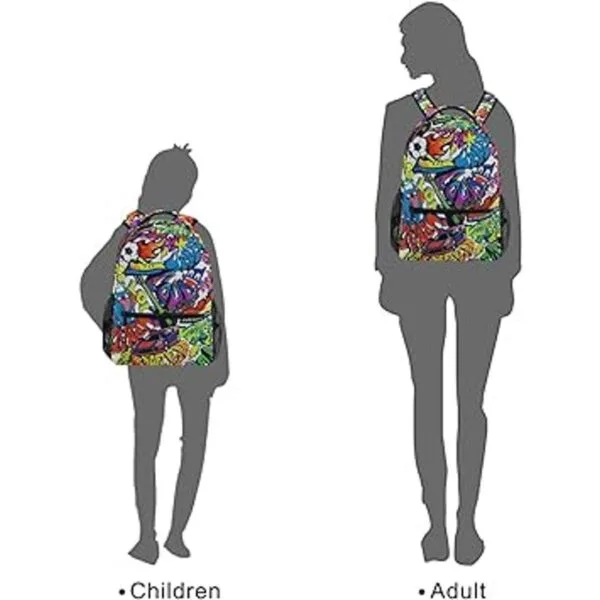 Tarity Cool Graffiti mochila escolar para niños y niñas