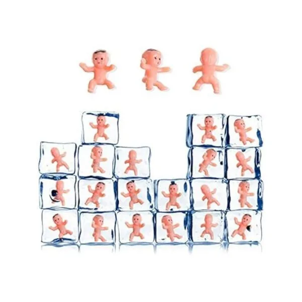 120 piezas Mini Bebés de Plástico para Baby Shower y Cubos_2