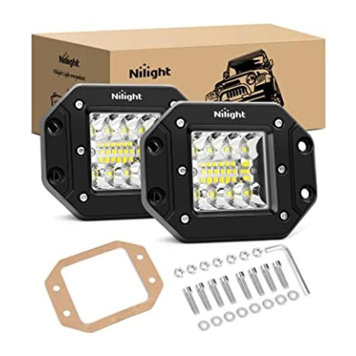 Nilight 2 cápsulas de luz LED de montaje empotrado de 42_1