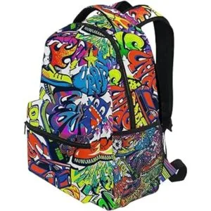 Tarity Cool Graffiti mochila escolar para niños y niñas
