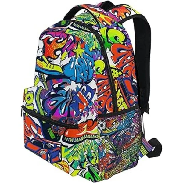 Tarity Cool Graffiti mochila escolar para niños y niñas