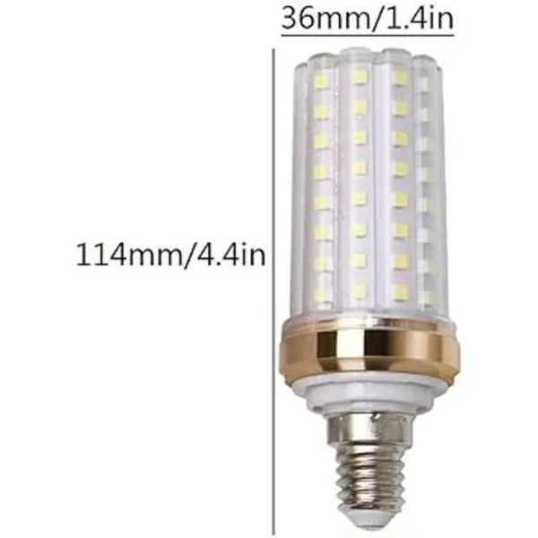 Lxcom Lighting Bombilla LED de maíz E12 de 20 W 4