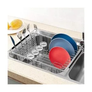 SANNO Escurridor de platos con soporte de utensilios de_4