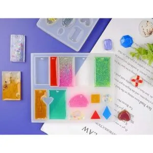 Suhome Paquete de 73 moldes de resina para pendientes de