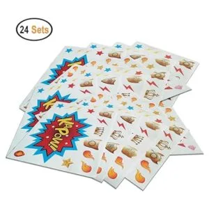 ADJOY Calcomanías grandes para fiesta de superhéroes_2