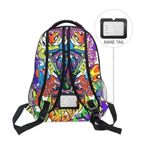 Tarity Cool Graffiti mochila escolar para niños y niñas