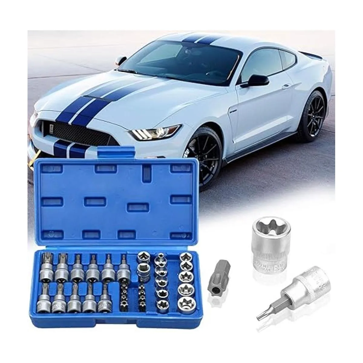 Drive macho hembra Torx Star Bit Socket ESocket Juego de