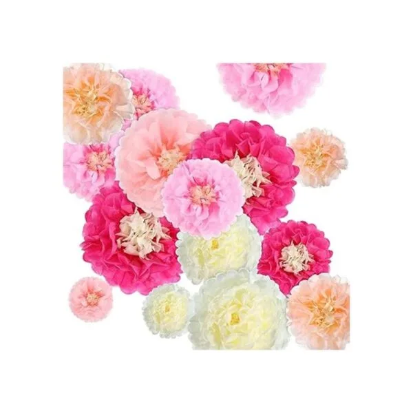 Gejoy 20 piezas de papel de seda de flores de crisanto_2