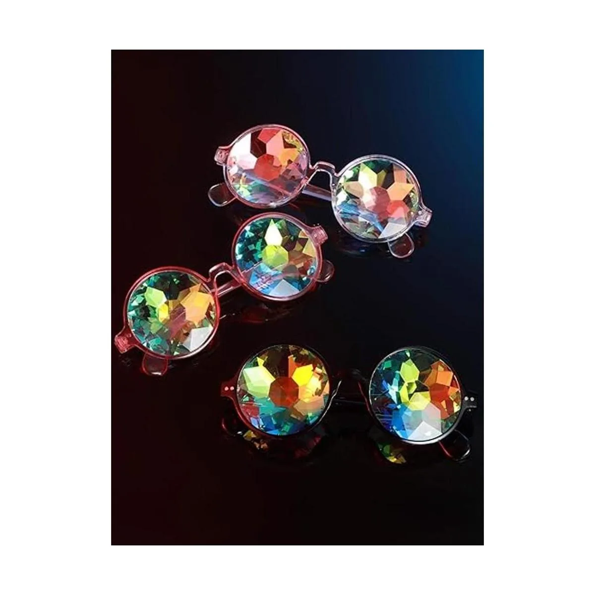 3 piezas de gafas de caleidoscopio gafas de sol de