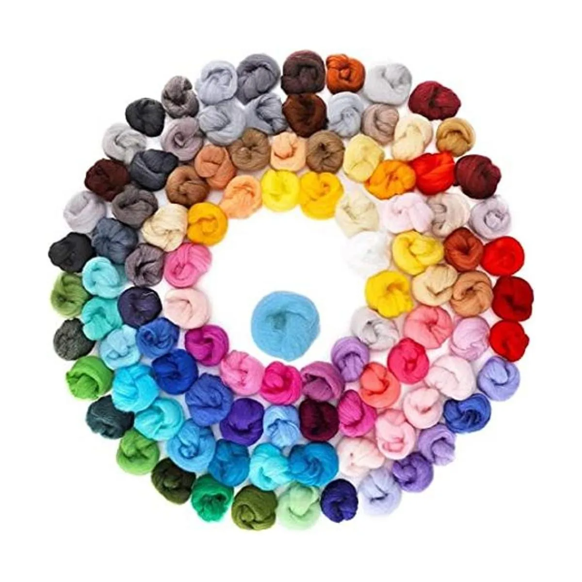 Habbi Lana de fieltro de aguja de 100 colores lana de