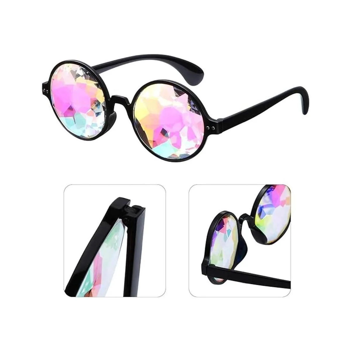 3 piezas de gafas de caleidoscopio gafas de sol de