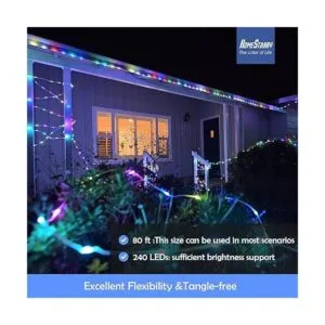 Guirnalda de luces para exteriores 80 pies 240 luces LED_4
