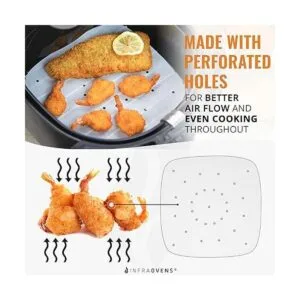 Forro de papel pergamino perforado para freidora de aire_6