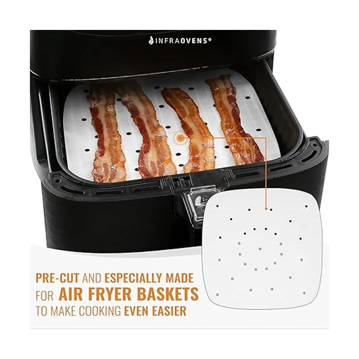 Forro de papel pergamino perforado para freidora de aire_5