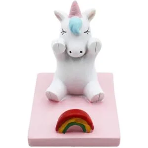 Amamcy Lindo soporte de unicornio para teléfono celular_5