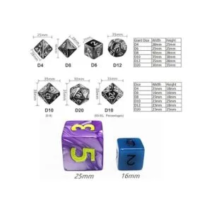 Dice DND Juego de dados poliédricos de 0.984 in para_3
