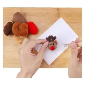 Habbi Lana de fieltro de aguja de 100 colores lana de