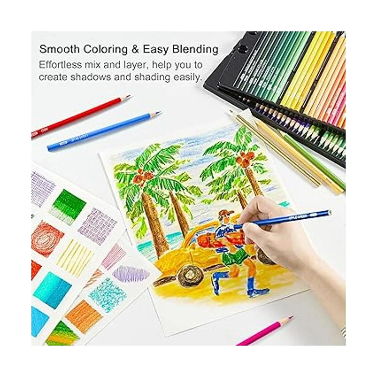 Shuttle Art 172 lápices de colores núcleo suave juego de_4
